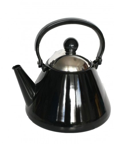 Emaille Teekessel, 1,5 L, Schwarz